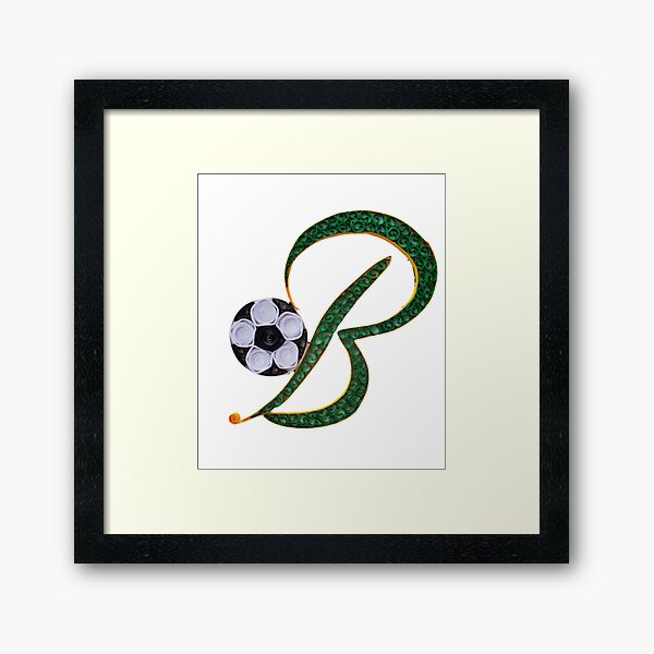 Paper Quilling Monogram B Framed Art Print