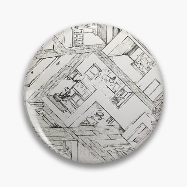 Item preview, Escher homage - surreal drawing designed and sold by elina-marie.