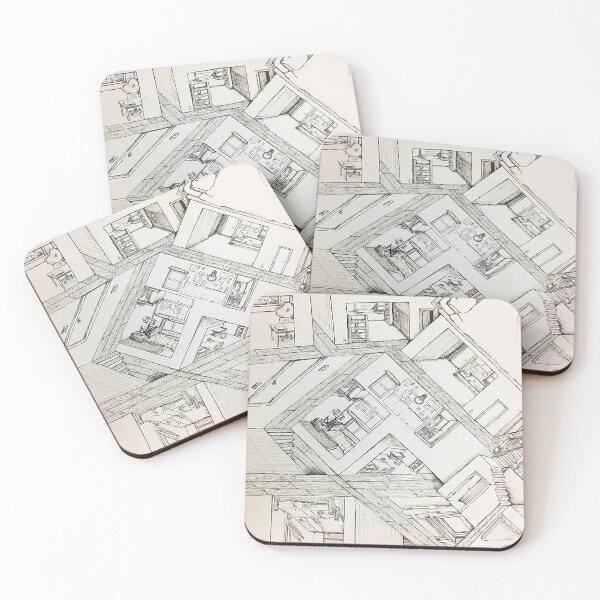 Item preview, Escher homage - surreal drawing designed and sold by elina-marie.