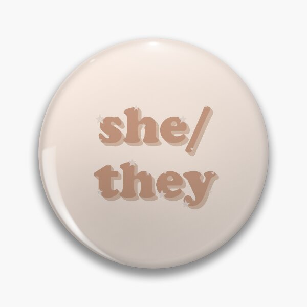 Item preview, she/they pronouns designed and sold by femme McCulley.