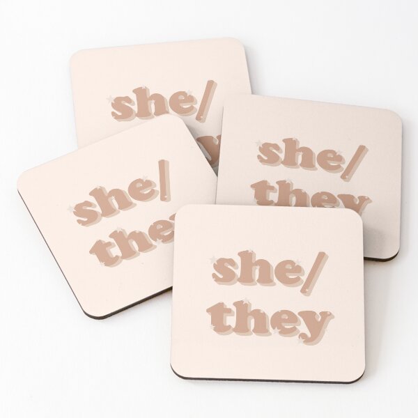 Item preview, she/they pronouns designed and sold by femme McCulley.