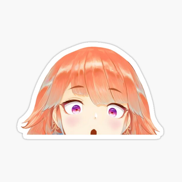Item preview, Takanashi Kiara surprised peeking designed and sold by Wechselgeld.