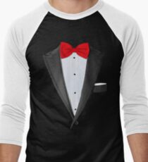 Realistic Tuxedo Shirt Men's Baseball ¾ T-Shirt