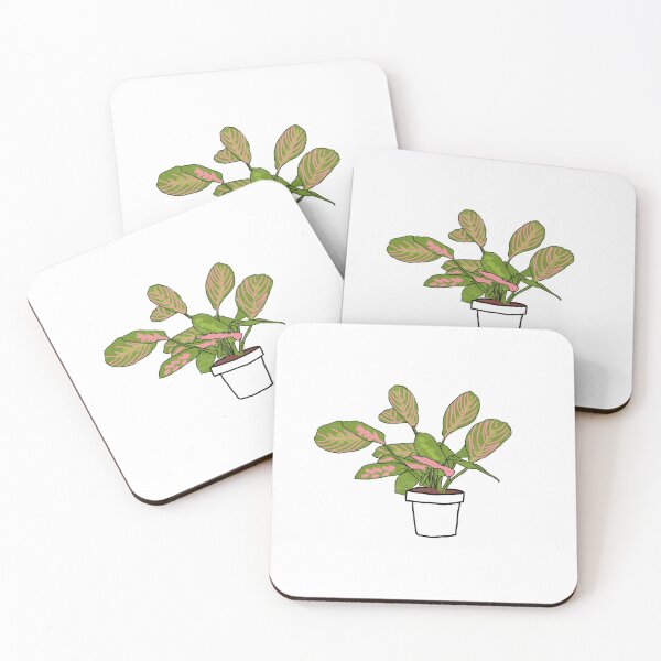 Item preview, Pink leaf Potted plant  designed and sold by JojoStickerCo.