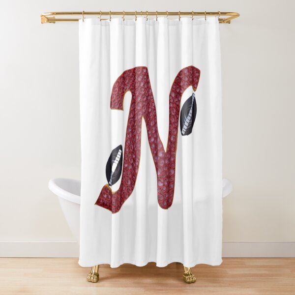 Paper Quilling Monogram N Shower Curtain