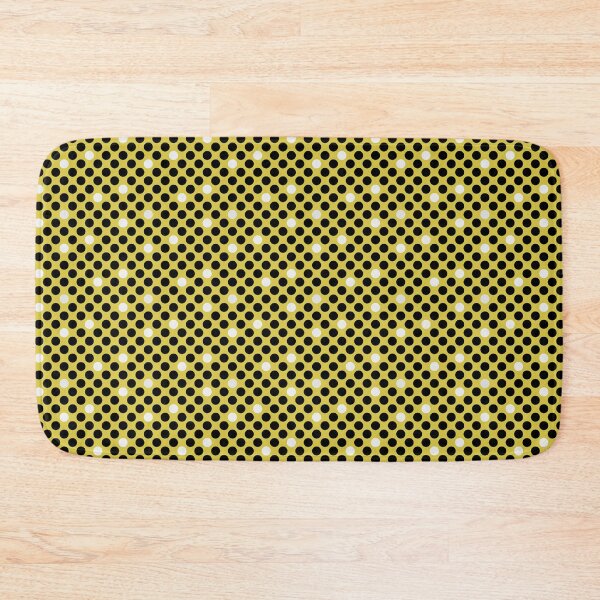 Item preview, Black and White Polka Dots on Yellow designed and sold by Zerasu.