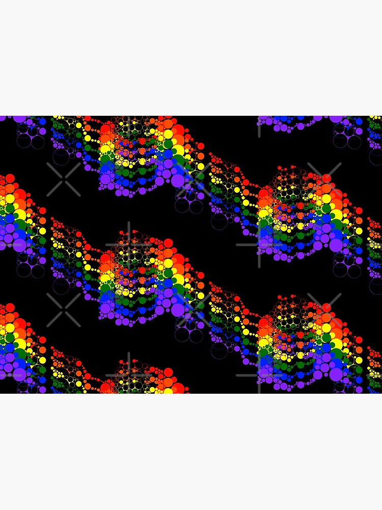 Rainbow Funk Bubble Circles Abstract by that5280lady