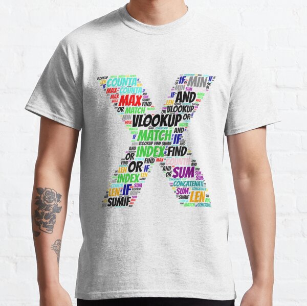 Excel X Word Cloud Classic T-Shirt