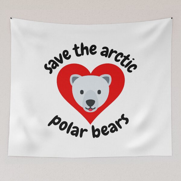 Item preview, Save the Arctic Polar Bears Black Text designed and sold by JEL-Designs.