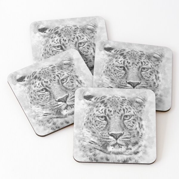 Item preview, Leopard Watercolor Black & White, Art Print By LandSartprints  designed and sold by LandSartprints.