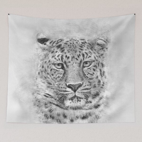 Item preview, Leopard Watercolor Black & White, Art Print By LandSartprints  designed and sold by LandSartprints.
