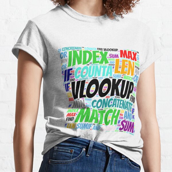 Excel Word Cloud Square Classic T-Shirt