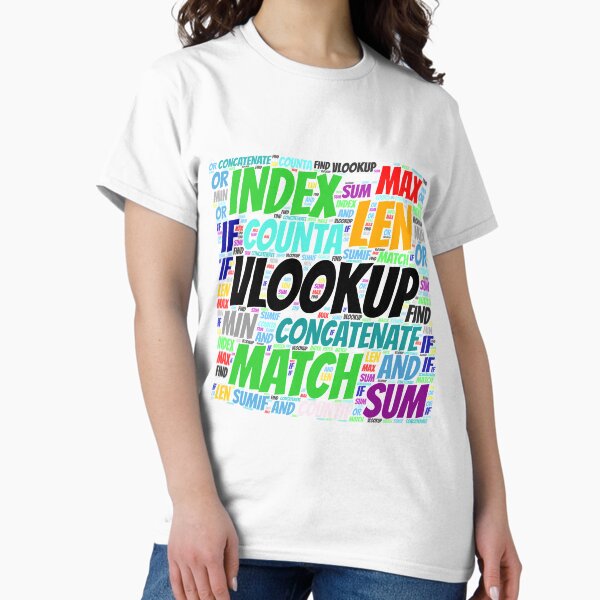 Excel Word Cloud Square Classic T-Shirt