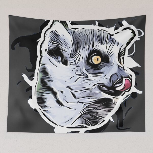 Item preview, Graffiti Lemur Head designed and sold by Jayda Bruce.