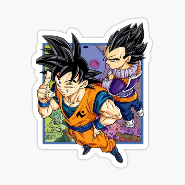 Goku x Vegeta vs Moro arc Sticker for Sale by otakubento2020