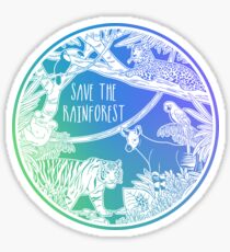 Rette den Regenwald! Sticker