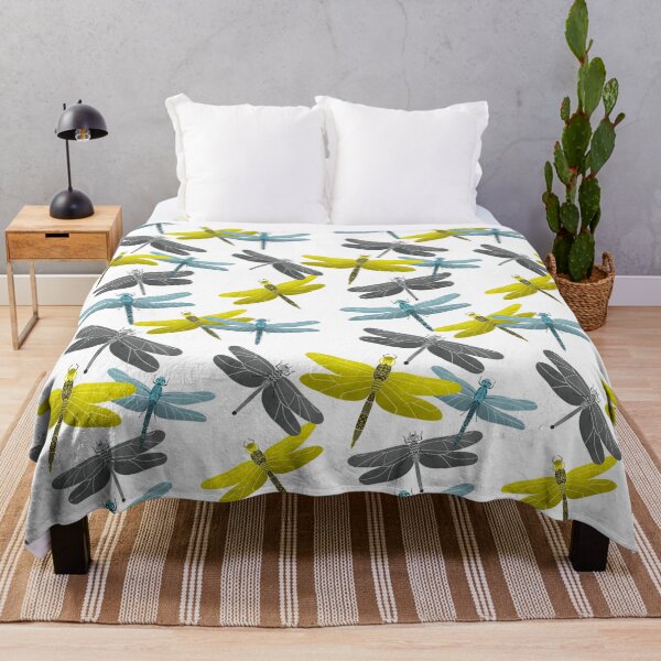 Item preview, Dragonflies Pattern - Yellow and Gray Palette designed and sold by monitdesign.