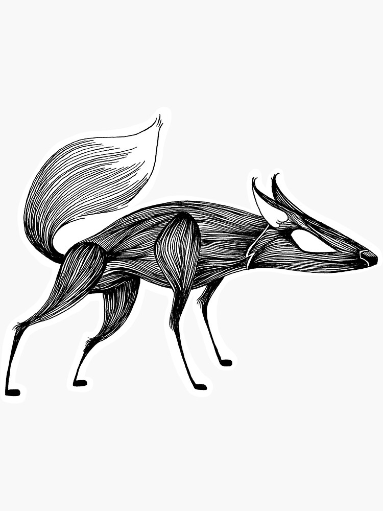 Thumbnail 3 of 3, Sticker, Fox designed and sold by likemoyd.