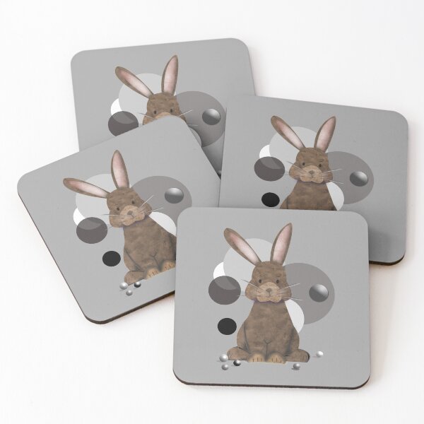 Item preview, Adorable Watercolor Rabbit Playing with Marbles - Cute designed and sold by Caroline Laursen.
