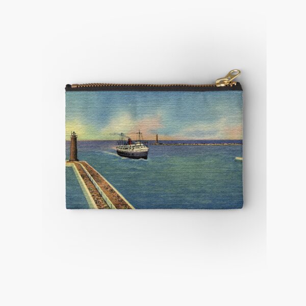 Item preview, Vintage Steamer entering harbor Muskegon MI designed and sold by aapshop.