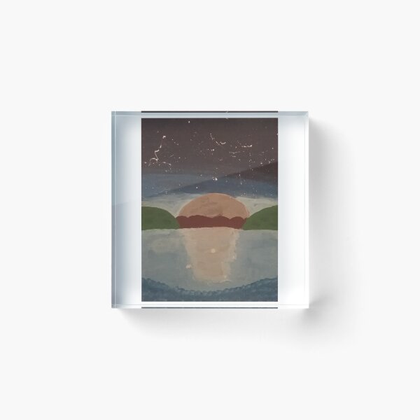 Item preview, Moon painting on the lake designed and sold by Meladelph.