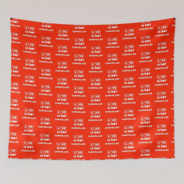Item preview, Love is not cancelled in red background designed and sold by Design-Focus.