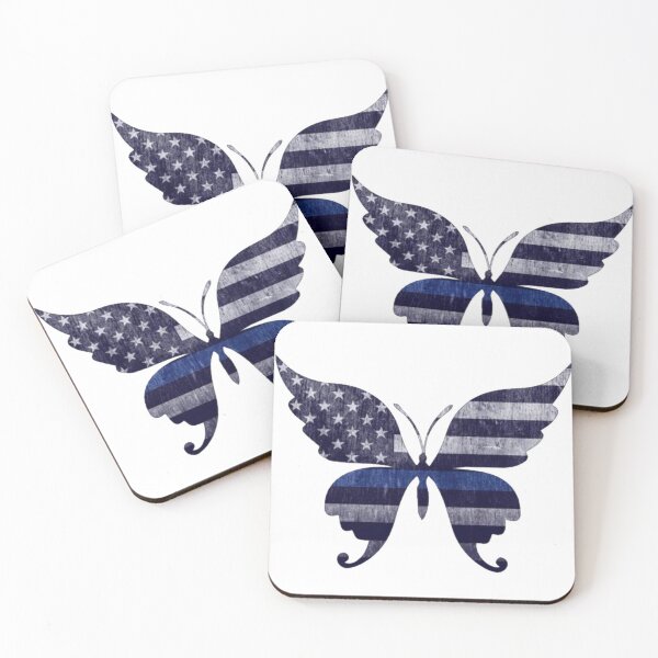 Item preview, Thin Blue Line Butterfly  designed and sold by SaintsPlace.