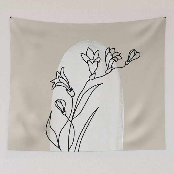 Item preview, minimal wild flower art designed and sold by StudioArtNew.