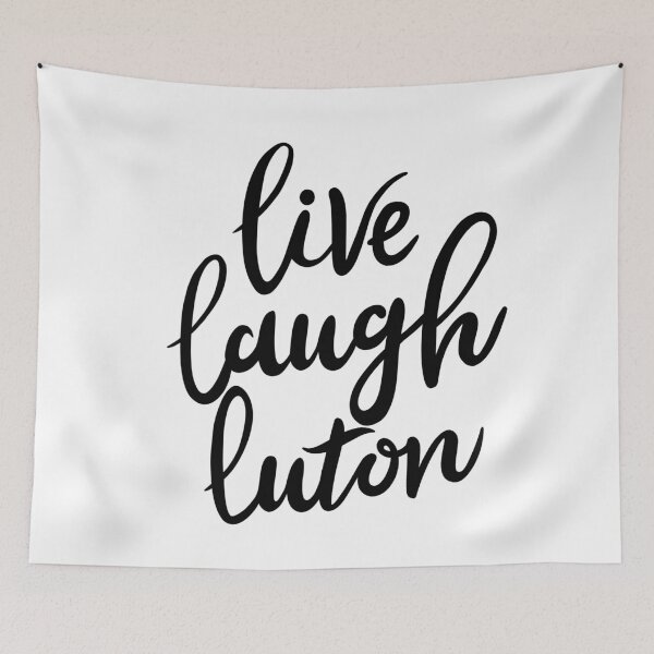 Item preview, live, laugh, luton - calligraphy typography design (black) designed and sold by cameronbaba.