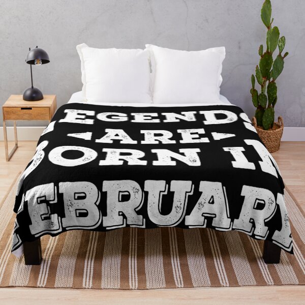Item preview, Legends are born in February - White Text designed and sold by DzineMon.