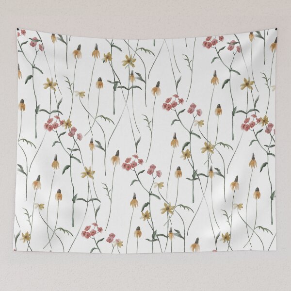 Item preview, Natural minimalist pink and yellow flowers designed and sold by BlankaDesigns.