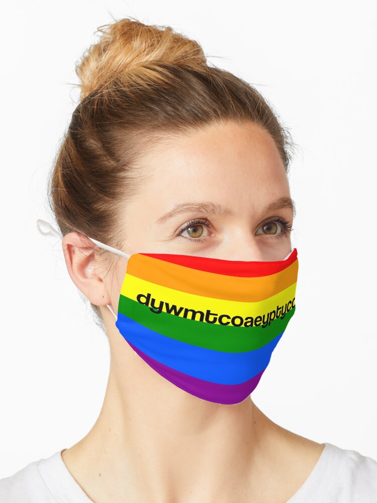 Thumbnail 1 of 5, Mask, dywmtcoaeyptycomf gay pride designed and sold by stalledaction.