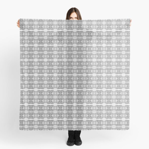 Fern leaf grey on white Scarf