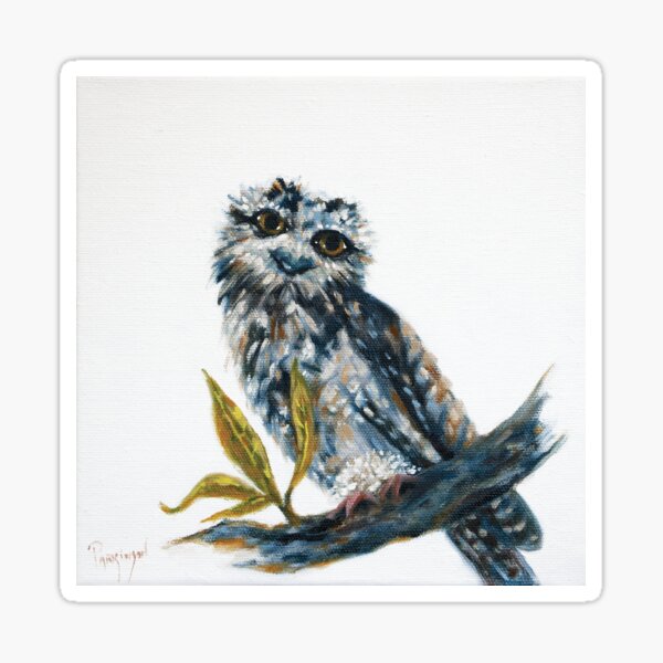 A Cute Tawny Frogmouth Chick Sticker