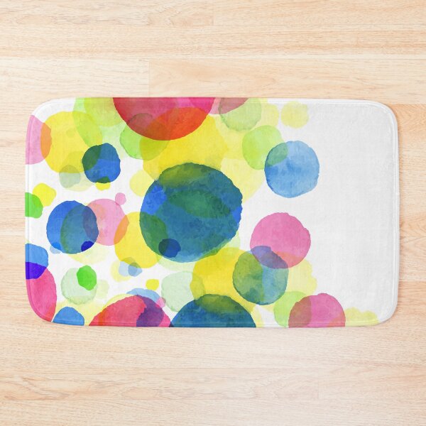 Item preview, Watercolor painted round splashes colorful designed and sold by della95.