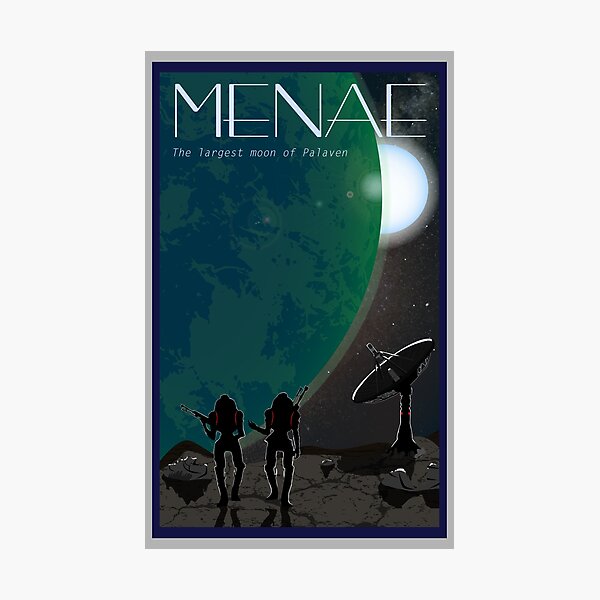 Mass Effect Menae Travel Poster Fan Art Photographic Print