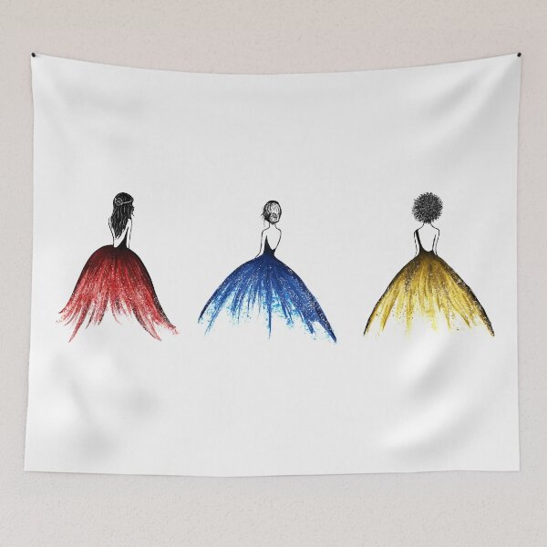 Item preview, Ballgown Girls: Red, Blue, Yellow designed and sold by Olivia Ossege.