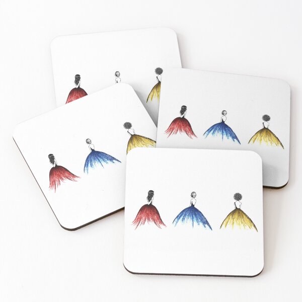 Item preview, Ballgown Girls: Red, Blue, Yellow designed and sold by Olivia Ossege.