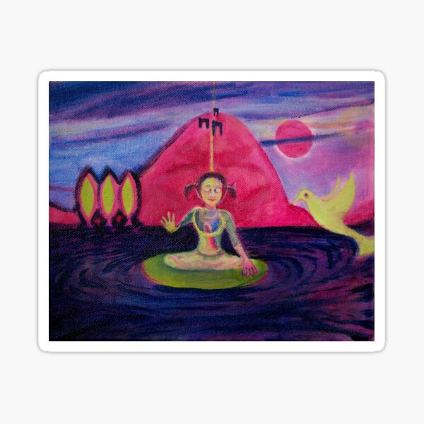 Girl Buddha Sticker