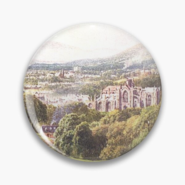 Item preview, Overlooking the ruins of Melrose Abbey | Vintage Illustration designed and sold by yourscotborders.