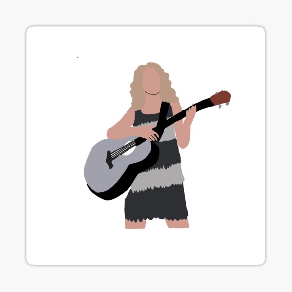 Taylor Swift Lover Guitar Sticker by LaCaracolaMagic