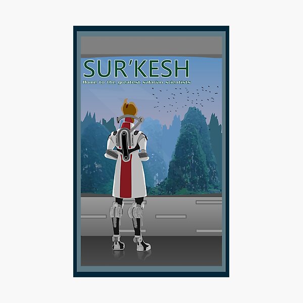 Mass Effect Sur'Kesh Travel Poster Fan Art Photographic Print