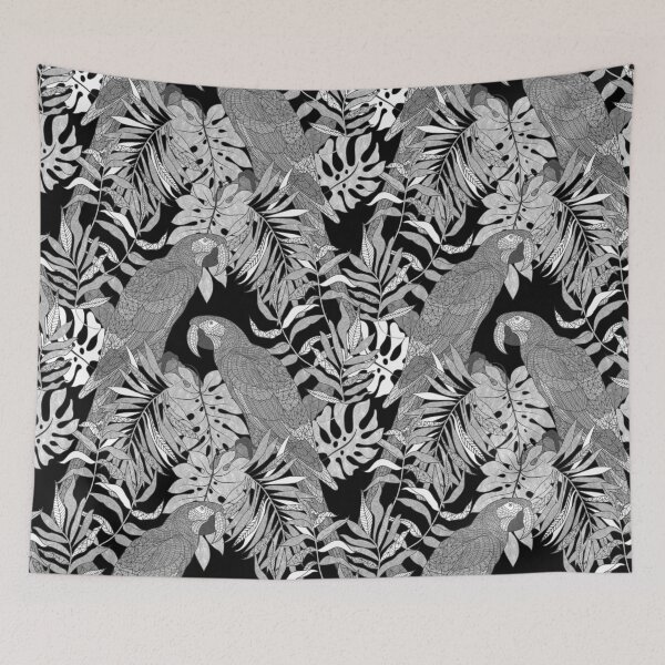 Item preview, Black and White Parrots designed and sold by Carolina Diaz.