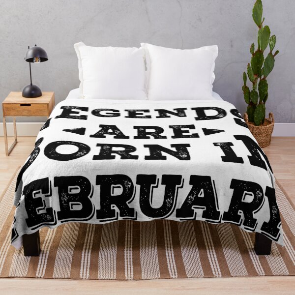 Item preview, Legends are born in February - Black Text designed and sold by DzineMon.