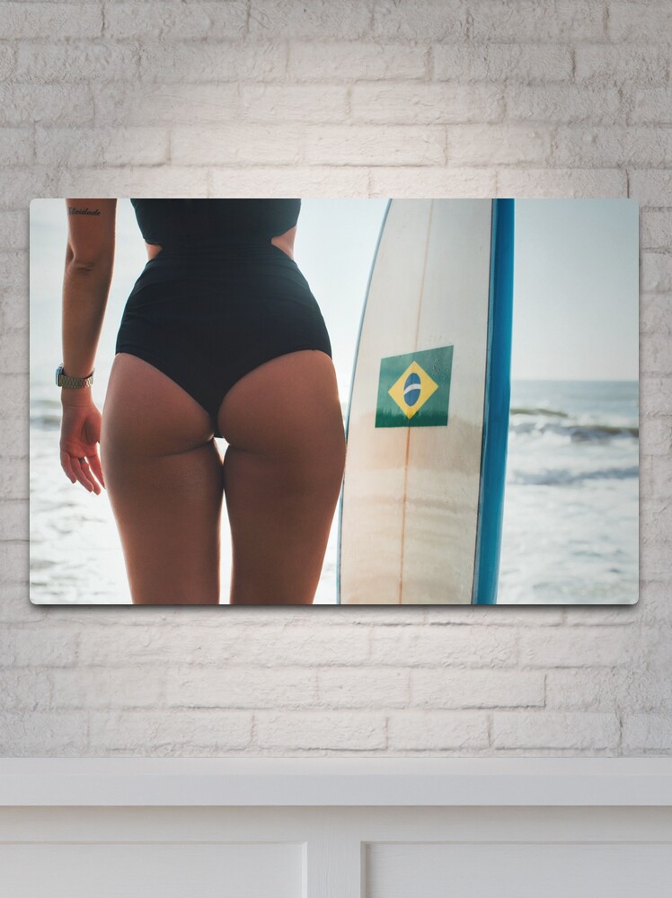 Beach Bums Sexy Surfers Poster Women Holding Surfboards On Beach Surf Board  Waves Bikinis Photo Cool Wall Decor Art Print Poster 36x24