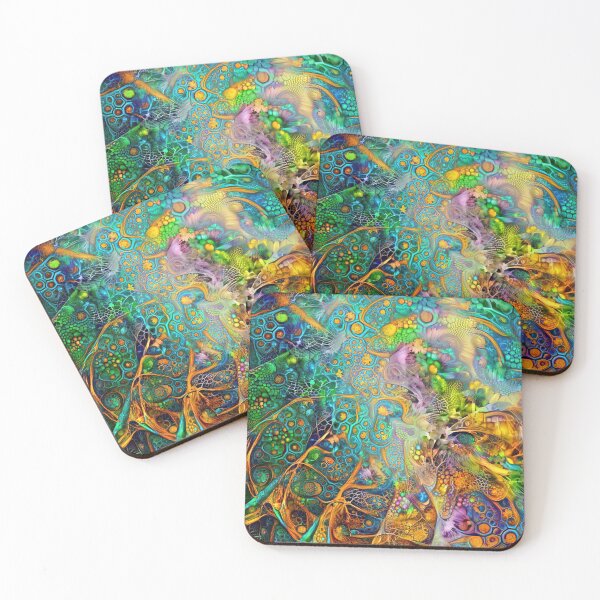 Item preview, Deepdream floral fractalize space abstraction designed and sold by blackhalt.