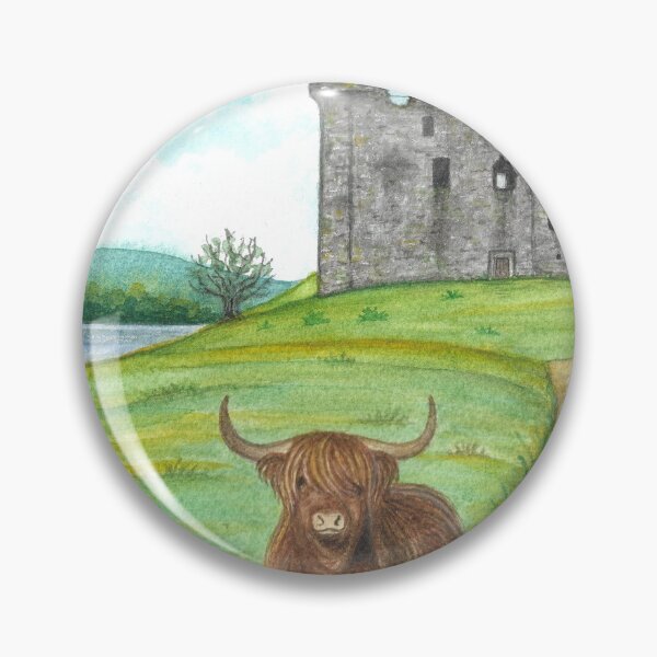 Item preview, Watercolor Painting Kilchurn Castle Scotland Landscape designed and sold by Antigone Damigou.