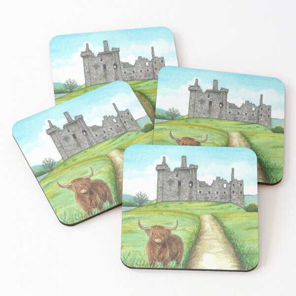 Item preview, Watercolor Painting Kilchurn Castle Scotland Landscape designed and sold by Antigone Damigou.