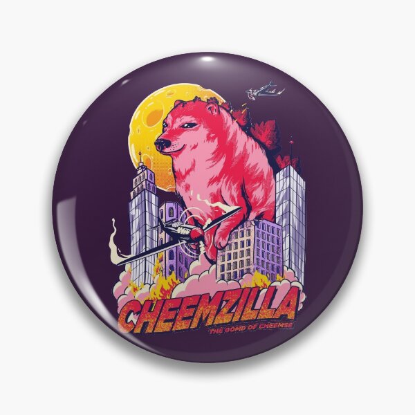 Item preview, Cheemzilla - The Gomd of Cheemse | Kaiju Shiba Inu Doggo Wacky and Uncharacteristic Ironic Dank Memes | Dogezilla Doge Dogzilla | Bonk Dorime | Much Wow | Kaijuism | Cheese Moon | Cheemsburbism designed and sold by Any Color Designs.