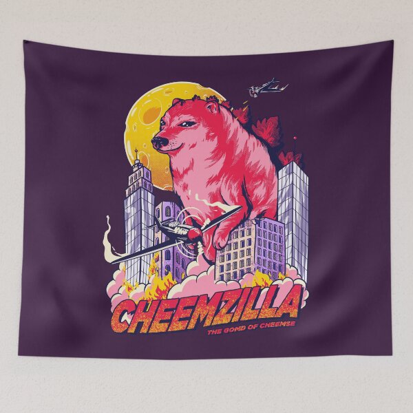 Item preview, Cheemzilla - The Gomd of Cheemse | Kaiju Shiba Inu Doggo Wacky and Uncharacteristic Ironic Dank Memes | Dogezilla Doge Dogzilla | Bonk Dorime | Much Wow | Kaijuism | Cheese Moon | Cheemsburbism designed and sold by Any Color Designs.